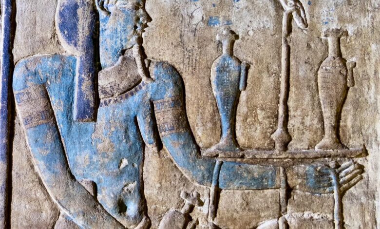 Restoration Project at Edfu Temple Unveils Colored Inscriptions on the Temple's Surface for the First Time