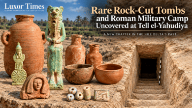 Rare Rock-Cut Tombs and Roman Camp Uncovered at Tell el-Yahudiya in Egypt's Nile Delta